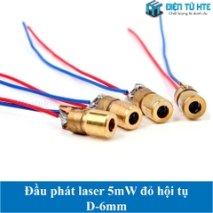 LED Laser sáng đỏ hội tụ 5mW 650nm - Đầu đồng 6mm - 5V