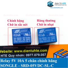 Relay 5V 10A 5 chân SRD-05VDC-SL-C chính hãng SONGLE