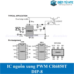 IC dao động điều khiển nguồn xung PWM CR6850 CR6850T chân cắm DIP-8