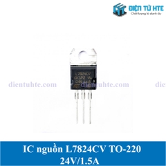 IC ổn áp nguồn 24V L7824CV 7824 chân cắm TO-220 loại tốt