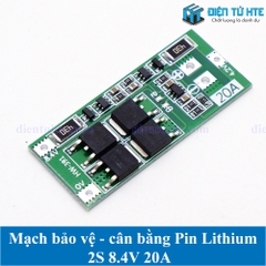 Mạch bảo vệ Pin Lithium 2S cân bằng 8.4V 20A