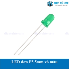 LED đơn F5 5mm vỏ màu đỏ - màu đỏ