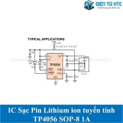 IC sạc Pin lithium ion tuyến tính 1A TP4056 SOP-8