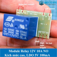 Module relay 12V 10A mini 3x2cm - kèm nguồn 5V 100mA