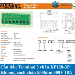 Cầu đấu Terminal Domino KF128 2P 3P 5.00