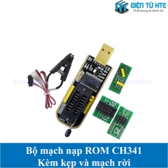 [BỘ] Mạch nạp ROM FLASH EEPROM SPI giao tiếp USB CH341 kèm kẹp và mạch nạp rời