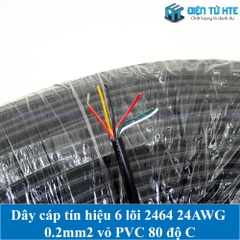 Dây cáp tín hiệu 6 lõi 2464 24AWG 0.2mm2 vỏ PVC 80 độ C