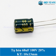 Tụ hóa tần số cao 68uF 100V 20% kích thước 10x13mm