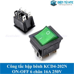 Công tắc bập bênh ON-OFF KCD4 KCD4-202N 6 chân 250V 16A Có đèn