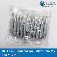 Bộ 12 mũi hàn 900M cho tay hàn 936 907