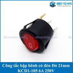 Công tắc bập bênh tròn KCD1-105 6A có đèn