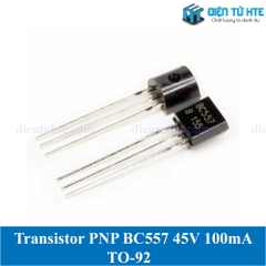 Transistor BC557 PNP 45V 0.1A chân cắm TO-92