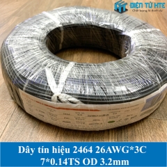 Dây tín hiệu 3 lõi 2464 26AWG 7*0.14TS  vỏ PVC 80 độ OD 3.2mm