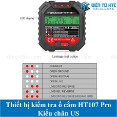 Thiết bị kiểm tra ổ cắm và test RCD hiển thị kỹ thuật số HABOTEST HT107B