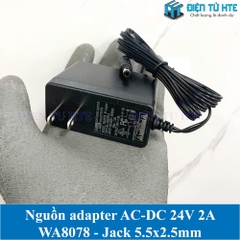 Adapter nguồn AC-DC WA8078 24V 2A Jack DC 5.5x2.5mm dây dài 1.2m