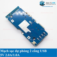 Mạch sạc dự phòng 2 cổng USB 5V 1A 2A