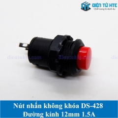 Nút nhấn không khóa DS-428 Đường kính 12mm 1.5A
