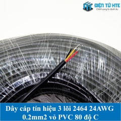 Dây cáp tín hiệu 3 lõi 2464 24AWG 0.2mm2 vỏ PVC 80 độ C