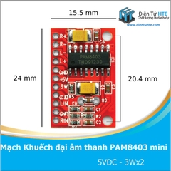 Mạch khuếch đại âm thanh PAM8403 siêu nhỏ 3Wx2