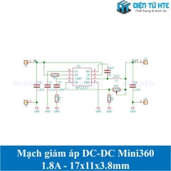 Mạch giảm áp DC-DC siêu nhỏ Mini360 1.8A 3A