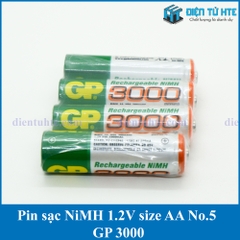 Pin sạc NiMH 1.2V AA No.5 GP3000 2000mAh