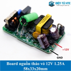 Board nguồn tháo vỏ 12V 1.25A 58x33x20mm