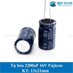 Tụ hóa 2200uF 16V 20% Fujicon 13x21mm