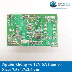 Board nguồn không vỏ 12V 5A tháo vỏ