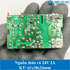 Board nguồn tháo vỏ 24V 2A 63x38x26mm loại tốt