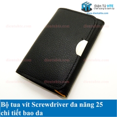 Bộ tua vít Screwdriver đa năng 25 chi tiết bao da