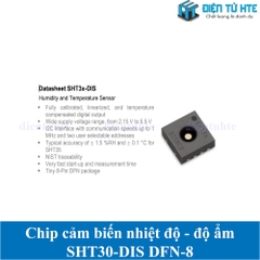 IC Cảm biến nhiệt độ - độ ẩm SHT30 I2C SHT30-DIS DFN-8