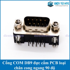 Cổng DB9 COM RS232 chân cắm PCB ngang 90 độ