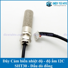 Dây cảm biến nhiệt độ độ ẩm SHT30 đầu dò bằng đồng - giao tiếp I2C