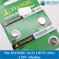 Pin cúc áo TIANQIU AG11 LR721 362A 1.55V Alkaline (Trong vỉ)