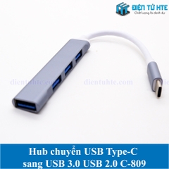 Hub chuyển USB Type-C sang USB 3.0 USB 2.0 C-809