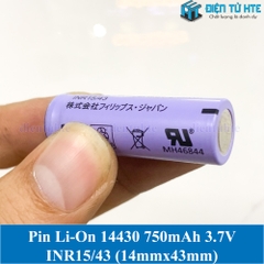 Pin Lithium Ion 14430 3.7V 750mAh (CN) Vỏ tím