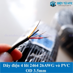 Dây tín hiệu 4 lõi 2464 26AWG 7*0.14TS 0.12mm2 OD 3.5mm vỏ PVC 80 độ