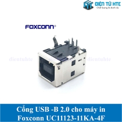 Cổng USB B 2.0 cho máy in FOXCONN UC11123-11KA-4F 4 chân cắm vuông góc 90 độ