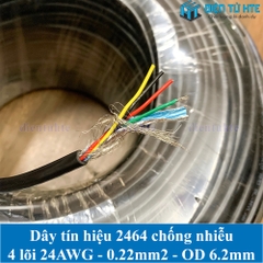 Dây tín hiệu 4 lõi chống nhiễu 2464 24AWG 0.22mm2 vỏ PVC OD 6.2mm - Altek