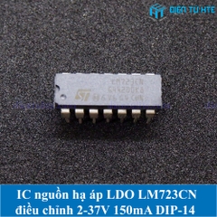 IC nguồn hạ áp LDO chỉnh được 2-37V 150mA LM723 LM723CN DIP-14