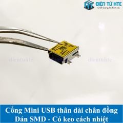 Cổng mini USB SMD 5P - chân đồng thân dài