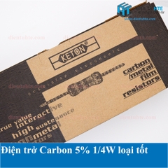 Điện trở Carbon 4 vạch màu 1/4W 5%