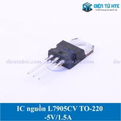 IC ổn áp nguồn âm -5V L7905CV 7905 chân cắm TO-220 loại tốt