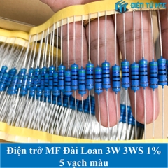 Điện trở MF Đài Loan 3W 3WS (Size nhỏ) 5 vạch màu 1%