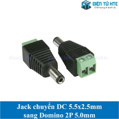 Jack chuyển nguồn DC 5.5x2.5mm sang DOMINO 2P 2 chân 5.0mm