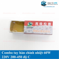Bộ tay hàn chỉnh nhiệt 60W 220V kèm 5 mũi và nhựa thông