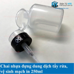 Chai nhựa đựng dung dịch vệ sinh - tẩy rửa mạch in 250ml