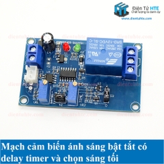 Mạch cảm biến ánh sáng bật tắt có delay độ trễ 05V