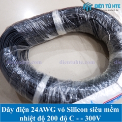 Dây điện đơn Silicon siêu mềm chịu nhiệt 24AWG 40*0.08TS OD 1.6mm