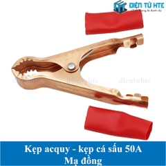 Kẹp cá sấu - Kẹp ắc quy 50A 80mm Mạ đồng